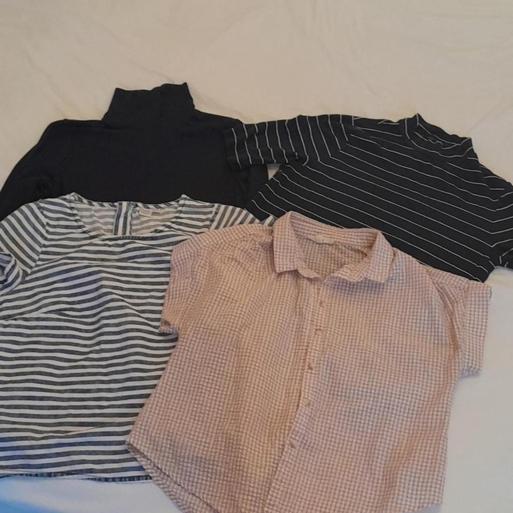 Bundle Lot 4 Womens Tops Shirts Blouses Various Styles Sizes M